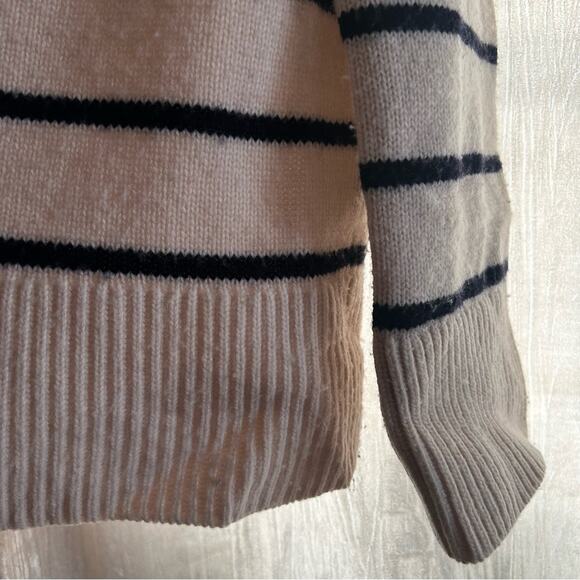 Vince Breton Striped Cardigan Wool Cashmere Blend Button Sweater V-Neck Size S - Picture 4 of 7